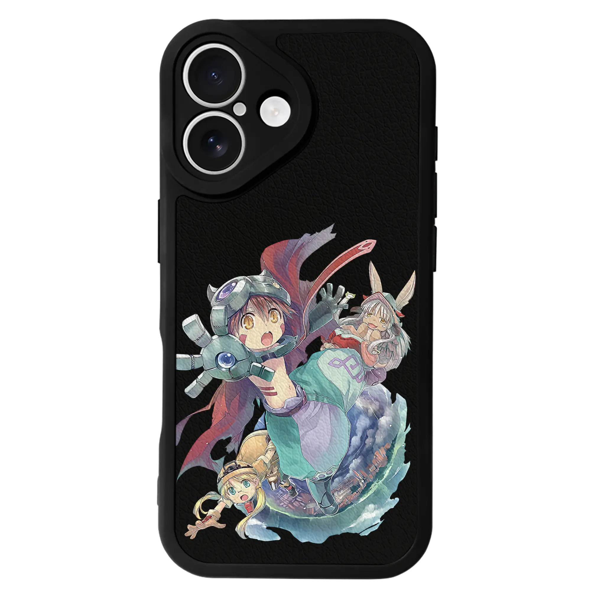 メイドインアビス グッズ,レグ - IPhone 16シリーズ対応 ・ シリコンスマホケース ・ レザー調 ・ 高精度フィット ・ 耐衝撃 ・ ワイヤレス充電対応 ・ 精密カット